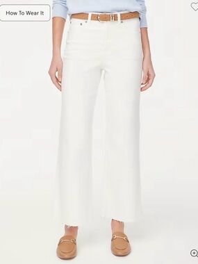 J. Crew Factory Wide-Leg Crop
Jean Seashell White size 26 White